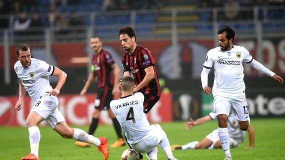Un pareggio casalingo in Europa: al Milan non succedeva dall'ottobre 2017