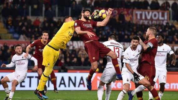 Roma-Milan 1-1: Piatek, Gigio e tanta sofferenza