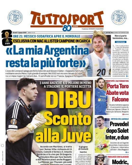 Tuttosport in prima pagina: "Modric, col Milan non è finita"
