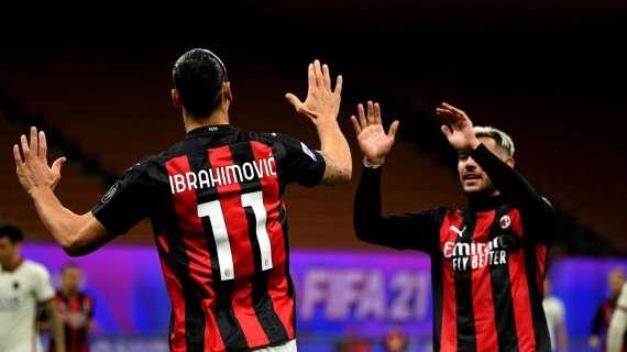 Il Milan celebra l'11/11: "Doppia bicicletta di Ibrahimovic per celebrare l'undici novembre"