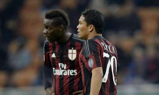 Sampdoria-Milan, le formazioni ufficiali: rossoneri con il 4-3-1-2, in attacco Balotelli-Bacca