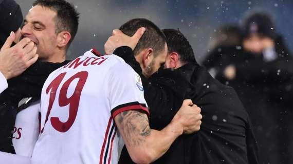 Bonucci a MTV: "Ci mancava il collante, con Gattuso l'abbiamo trovato. Al derby un gol lo facciamo. Se questo è il Milan del presente..."