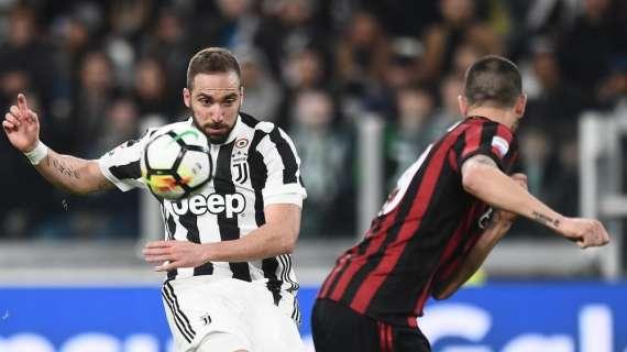 Gazzetta - Milan-Juve, in stand-by anche lo scambio Bonucci-Caldara: dipende tutto da Higuain