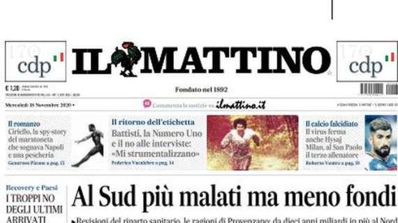 Il Mattino: "Il virus ferma anche Hysaj. Milan, al San Paolo con il terzo allenatore"