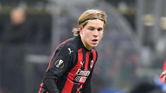 Milan, contro il Napoli all'andata è arrivata l'unica rete in Serie A di Hauge