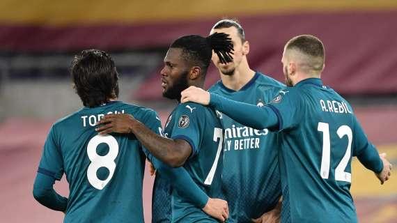 CorSera - Il Milan dà un calcio a ogni sospetto di crisi: a Roma vittoria importante per la corsa Champions 