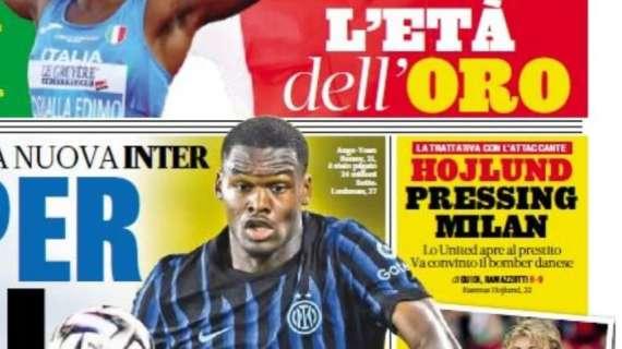 La Gazzetta in prima pagina: "Hojlund, pressing Milan"