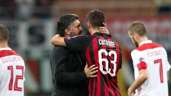 Gattuso a MTV: "Bene il 4-4-2, ma bisogna rivedere qualcosa. Cutrone fa bene al gruppo, l’ho ringraziato"