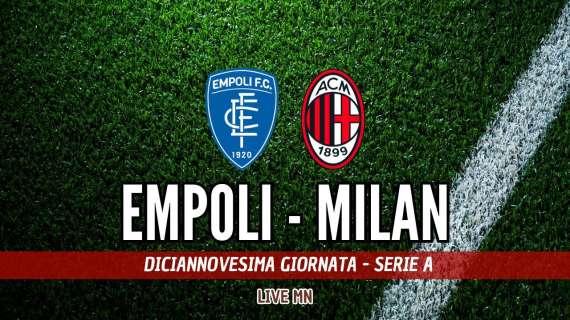 LIVE MN - Empoli-Milan (0-3): Loftus-Cheek, Giroud, Chaka: tre mesi dopo i rossoneri tornano a vincere in trasferta!