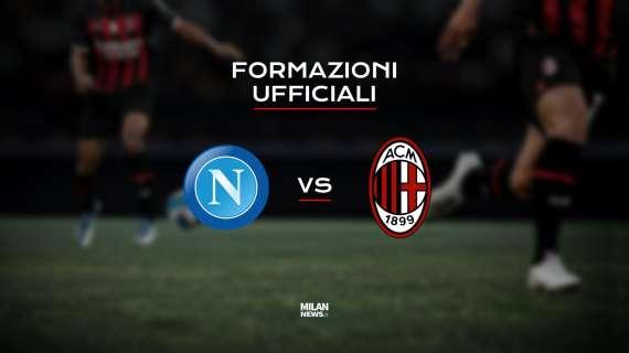 Napoli-Milan, le formazioni ufficiali: difesa a 4 con Calabria e Kjaer. Diaz e Krunic dal 1'