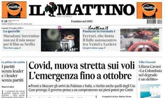 Il Mattino sul Napoli: "La beffa del rigore"