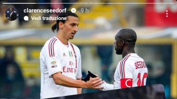 Seedorf saluta Ibra: "Un talento puro e un grande professionista. E' stato un piacere aver condiviso momenti speciali insieme"