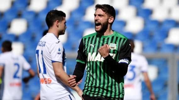Il Milan tenta il blitz per Berardi. CorSport: "Anche il Leicester sul neroverde"