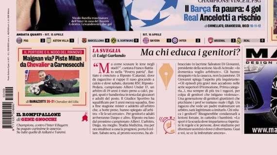 La Gazzetta in prima pagina: "Maignan via? Piste Milan da Chevalier a Carnesecchi"