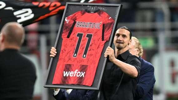 PHOTOGALLERY MN - San Siro, Ibrahimovic saluta il calcio giocato