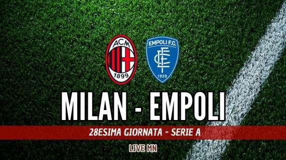 LIVE MN - Milan-Empoli (1-0): Pulisic-gol, tre punti d'oro per i rossoneri. Ma il gioco...
