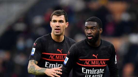 Milan, Kalulu e Tomori entrano tra i diffidati. A rischio in 4