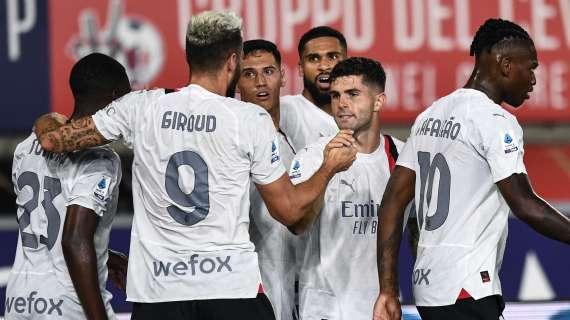 Il Milan rimane in campo nell'intervallo: troppo caldo in spogliatoio