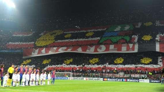 VIDEO - La coreografia della Curva Sud e l'inno della Champions: emozioni rossonere!