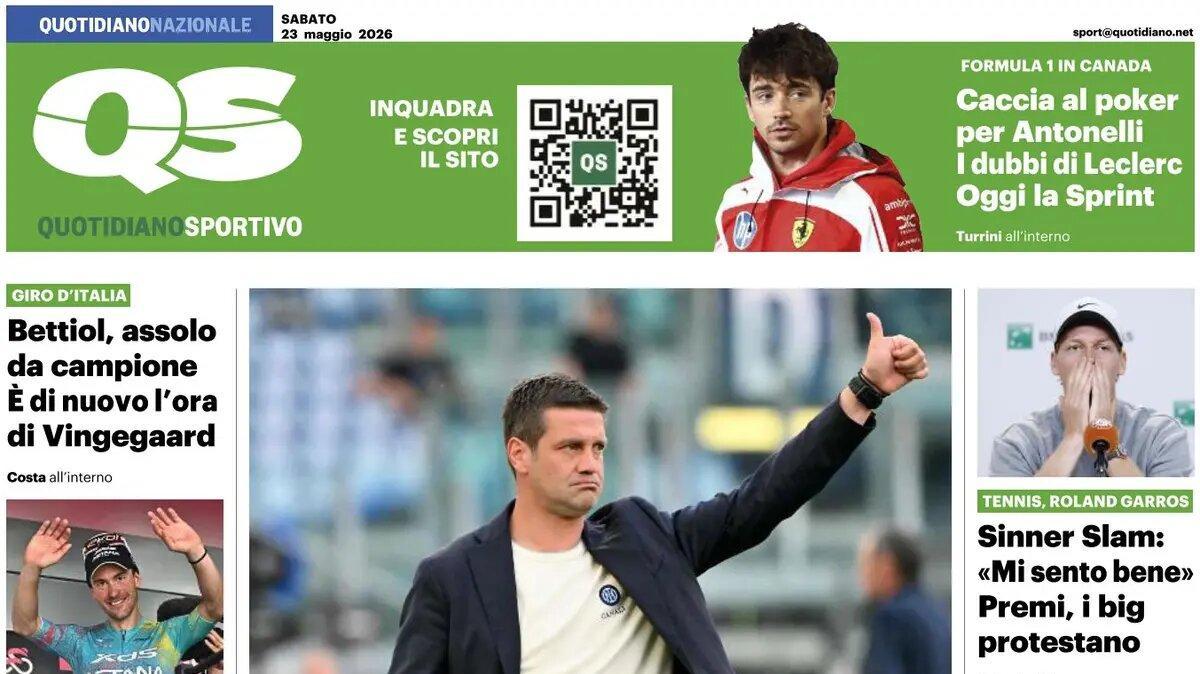 Il QS titola sul Milan: "Ultima chiamata. Pulisic insegue il gol perduto"