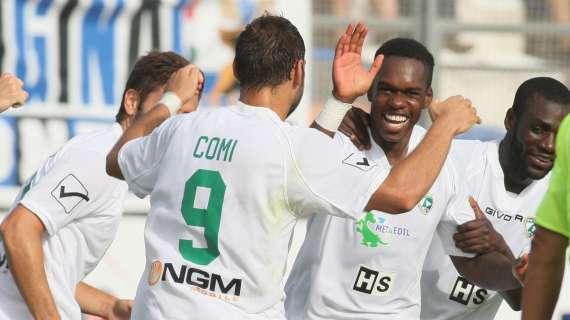 Avellino-Crotone, Comi segna la rete dell'1-1
