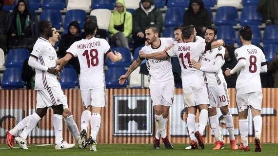 LIVE MN - Sassuolo-Milan (0-2) - Romagnoli-Suso gol, Montella respira