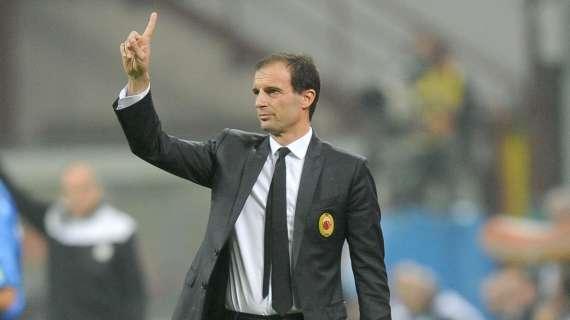 Allegri a Sky: "Al Milan tutti lavorano per il bene della squadra, contento perchè siamo usciti da un brutto momento"