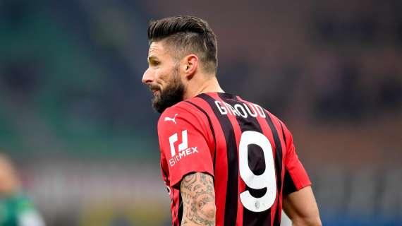 Giroud, continua il digiuno lontano da San Siro 