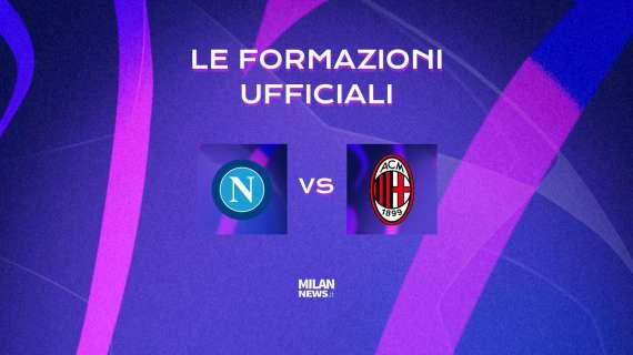 Napoli-Milan, le formazioni ufficiali: c'è Kjaer in difesa, in avanti Giroud