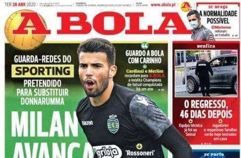 Dal Portogallo: Milan, Maximiano può essere l'erede di Donnarumma