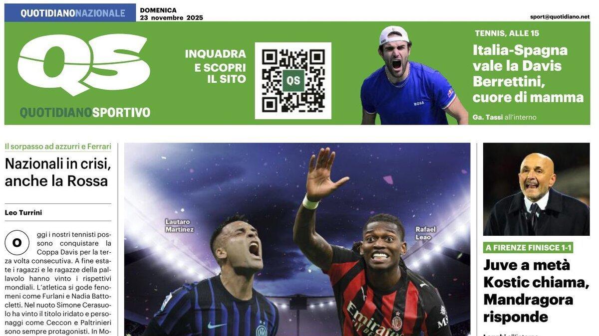 Oggi si gioca Inter-Milan: le prime pagine dei principali quotidiani sportivi