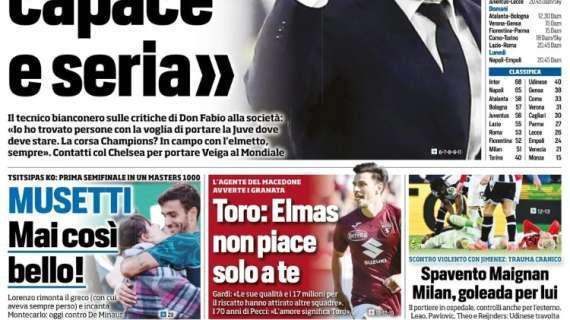 Tuttosport in prima pagina: "Spavento Maignan. Milan, goleada per lui"