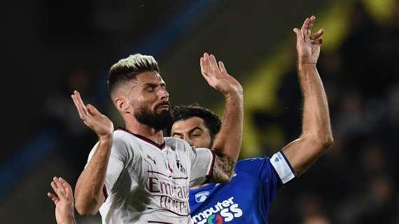 Empoli-Milan è la la quarta partita nella storia della Serie A con tre gol segnati dal 90' in poi