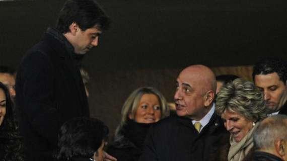Galliani: "Kakà non arriva al 100%. Per Boateng e Binho non ci sono offerte". Agnelli all'ad rossonero: "Prendi tu Acerbi"