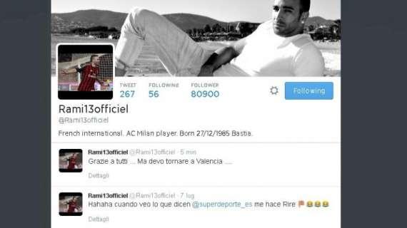 Il Tweet di Rami: "Grazie a tutti ma devo tornare a Valencia", poi cambia versione...