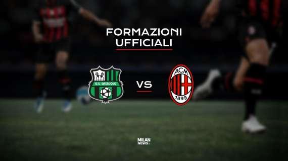 Sassuolo-Milan, le formazioni ufficiali: Kjaer e Pobega dal 1'