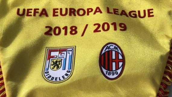 Dudelange-Milan 0-1, il tabellino della partita