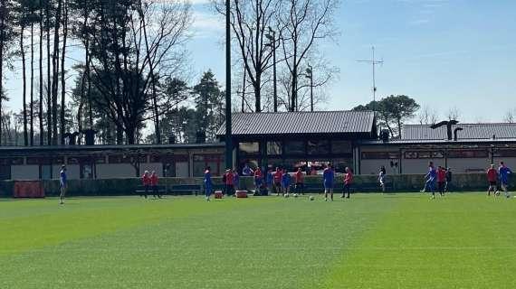 Oggi allenamento mattutino a Milanello a due giorni da Milan-Roma