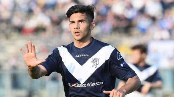 Brescia, il rossonero Crociata segna il primo gol in Serie B con un gran tiro da fuori