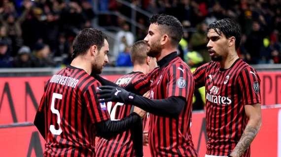 Milan, a Lecce Castillejo, Calhanoglu e uno tra Bonaventura e Paquetà alle spalle di Rebic