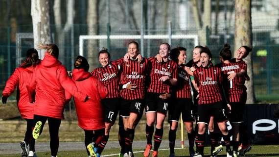 Milan femminile, le immagini dell'allenamento odierno