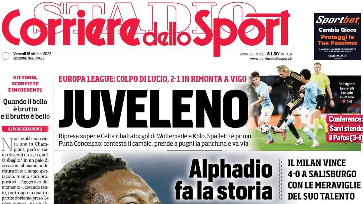 Il CorSport in prima pagina: "Cisse ci sei. Alphadjo fa la storia"