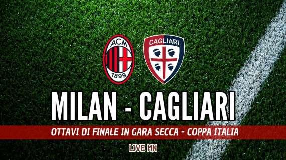 LIVE MN - Coppa Italia, Milan-Cagliari (4-1): poker rossonero, Milan ai quarti!!!