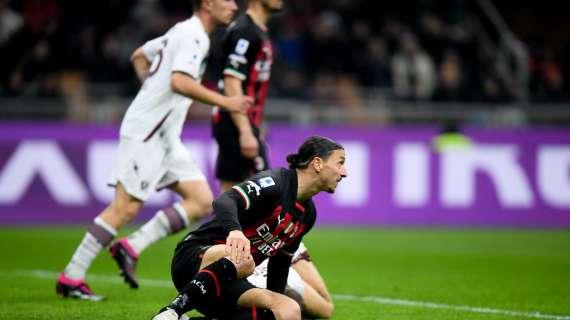 Sky - Milan, apprensione per Ibra. Zlatan si è fermato durante il riscaldamento, possibile problema al polpaccio