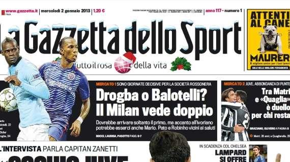 Gazzetta - Drogba o Balotelli? Il Milan vede doppio