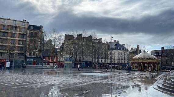 MN - Le ultime da Rennes: pioggia fitta e vento forte. Alle 16.30 la partenza del corteo della Curva Sud