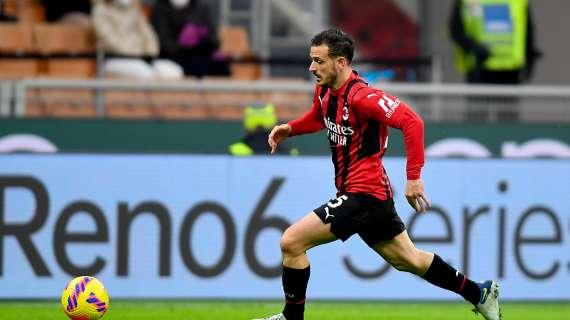 MN - Milanello, personalizzato sul campo con la palla per Florenzi e Daniel Maldini