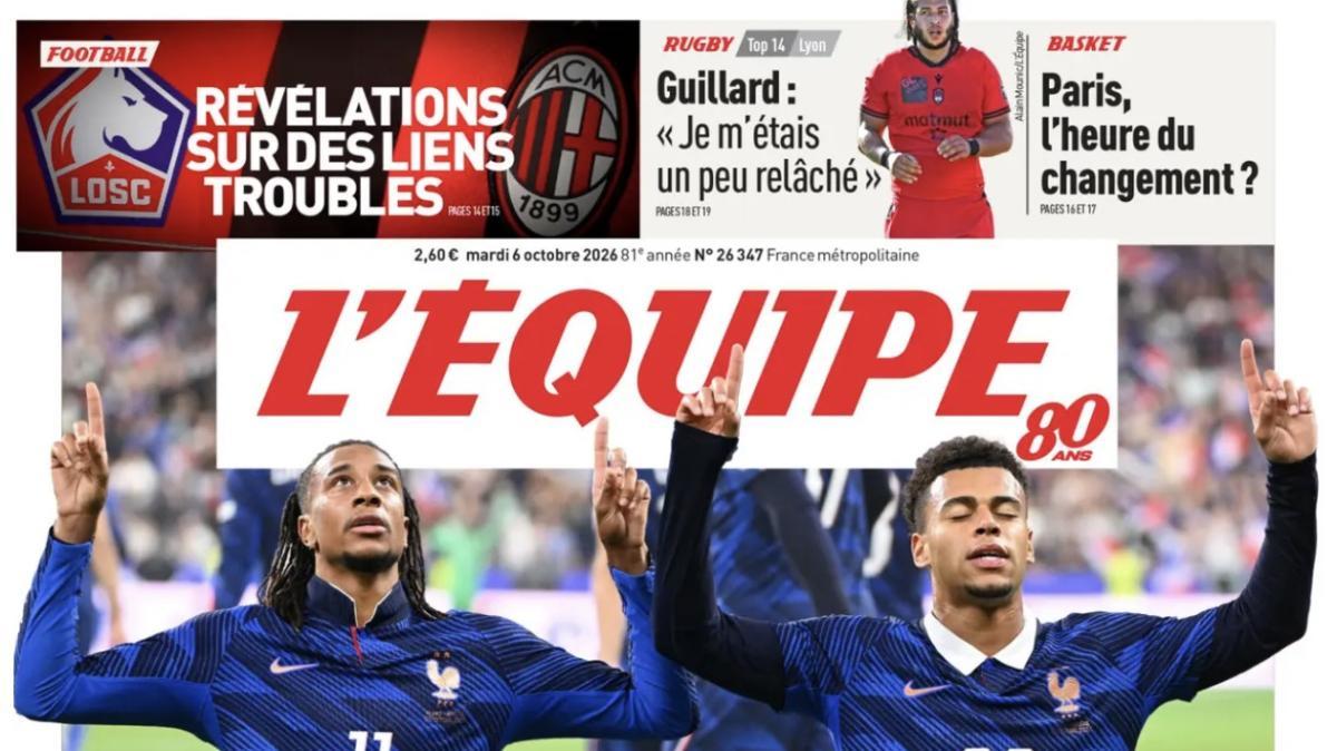 L'Equipe su Milan e Lille in prima pagina: "Rivelazioni su legami ambigui"