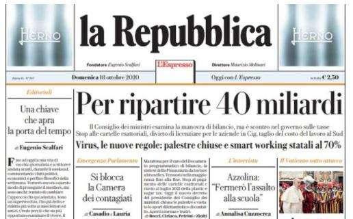 Doppio Ibra nel derby, Repubblica: "L’olimpo del calcio e i comuni mortali"