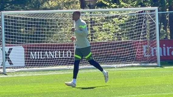 FOTO MN - Milanello, lavoro a parte per Malick Thiaw a causa di una contrattura